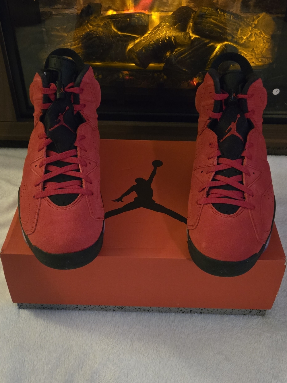 🖤❤️🔥🔥Nike Air Jordan Retro 6 Men’s Sneakers - Red/Black Brand New In OG Box!